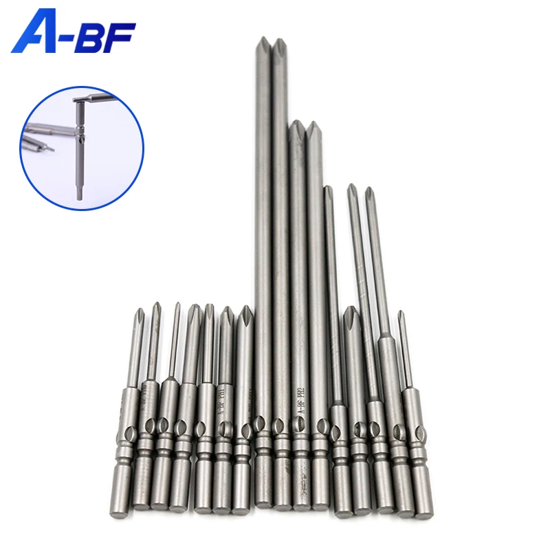 A-BF 4MM Magnetic Srewdriver Bits Cross Electric Batch Head S2 Alloy Steel Material Multi-standard Cross Phillips Hex Batch Tips