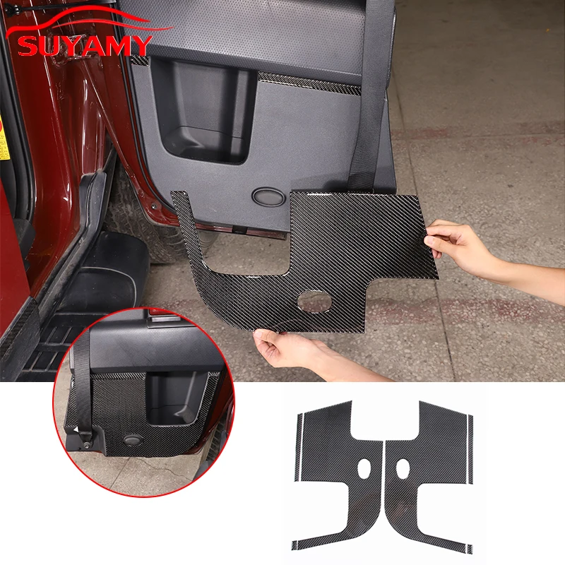 

Soft Carbon Fiber Car Rear Door Anti-kick Panel Trim Sticker For Toyota FJ Cruiser 2007-21 Car Accessories