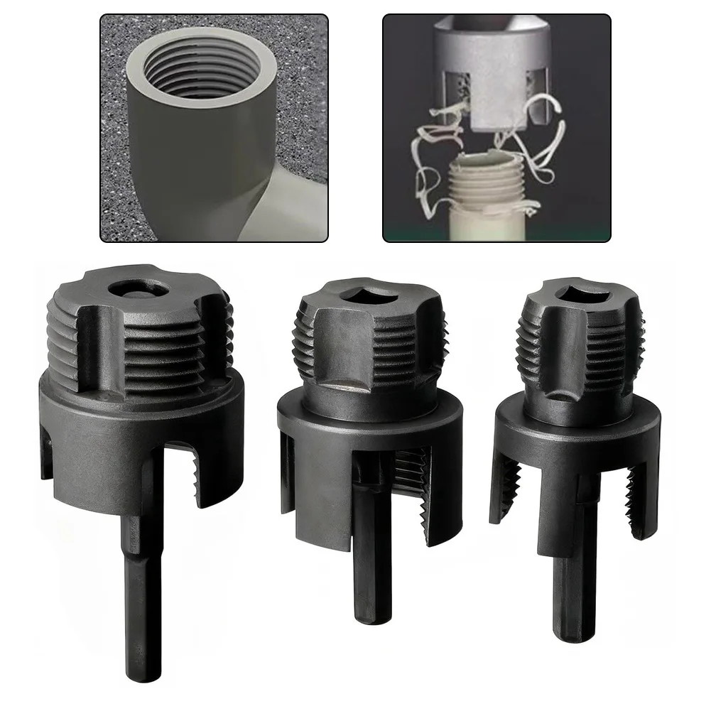 

3PCS Metal Material Pipe Internal External Thread Machining Tool Kit Pipe Threading Tool 1/2" 3/4" And 1" Male/Female Threads