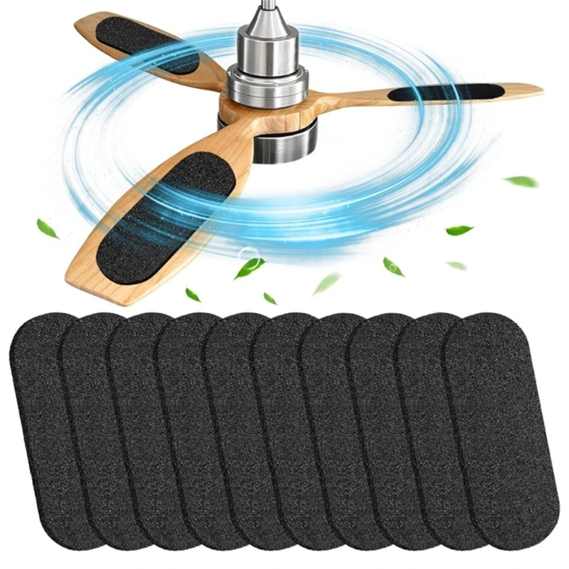 A2UE 10 Pack Ceiling Fan Filter Pad Adhesive Sponge Texture for Home Use Captures Dust Pollen and Fine Air Pollutants