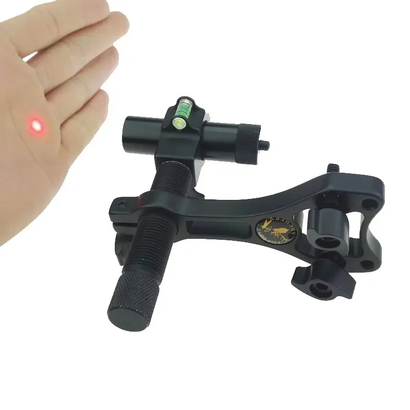 Archery Compound Bow Laser Aiming Sight Center Laser Aligner Metal 360 Degree Rotating Sight Device Hunting Shooting Accessories