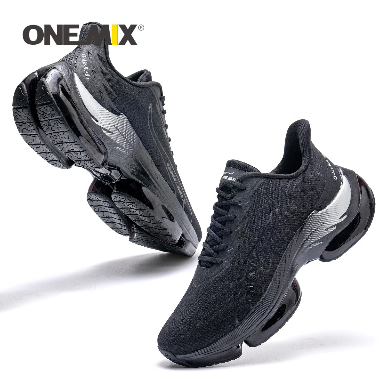 ONEMIX-Chaussures de course en maille respirante pour homme, baskets de sport en plein air, de marche, d'athlétisme, de gym à coussin, grande taille 35-47