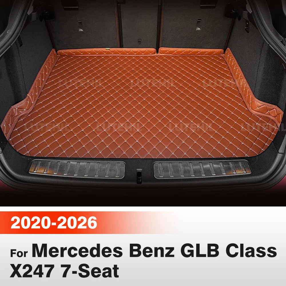 

For Mercedes Benz GLB X247 7-Seat 2020-2026 2025 2024 23 22 Car Trunk Mat Car Cargo Liner Protective Pad Interior Accessories
