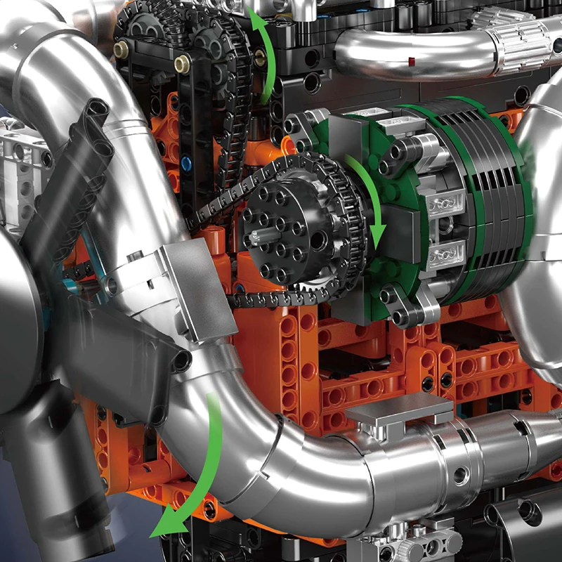 3236PCS Trcuk Motore Building Blocks Modello Simulato Cambio Assemblaggio Piccole Particelle Mattoni Giocattoli Educativi Regali di Festa Ottimi