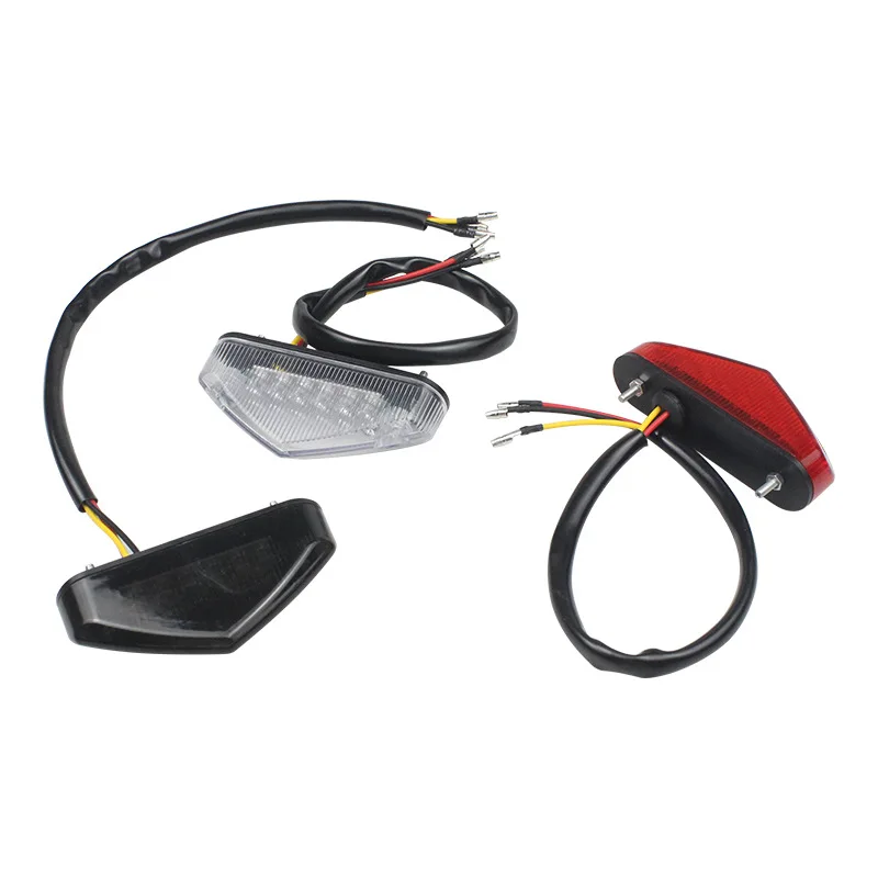 Universal 12V Motorcycle Tail Rear Light Lamp Taillight Motor Brake Stop Lights License Plate Light Equipments Parts Access view 2