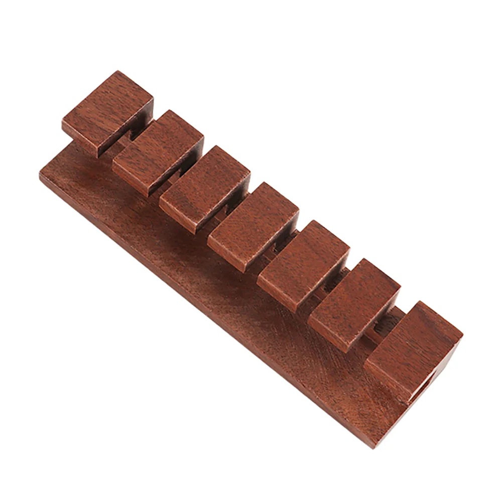 

Wire Rack Cable Manager Organizer System for Home Walnut Ethernet Wooden Holder