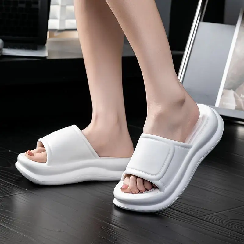 Comfortable Platform EVA Non Slip Slippers Women Summer 2026 Lightweight Height Increase Sandals Woman's Fashion Beach Shoes