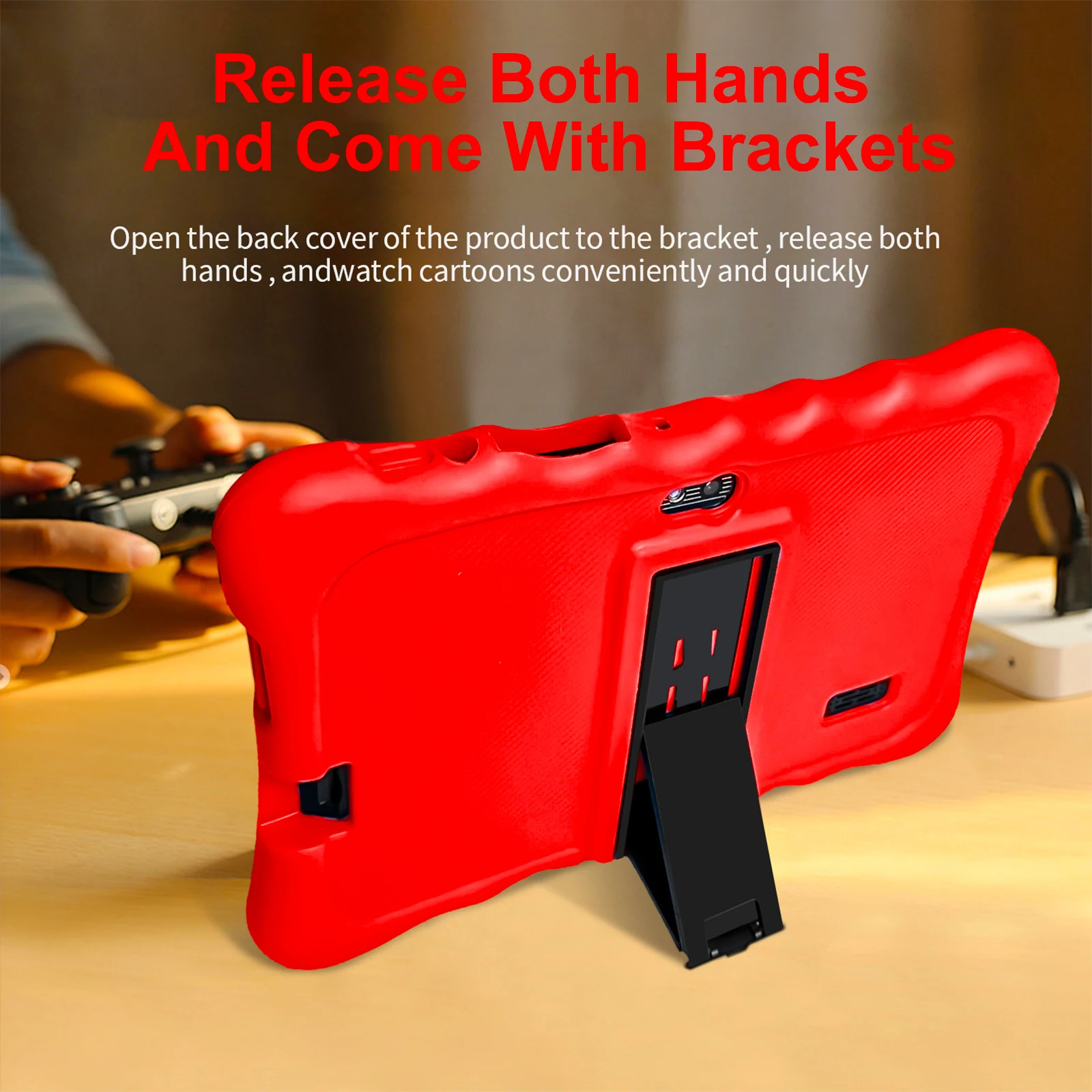 Nouveau 7 pouces 4GB RAM 64GB ROM enfants tablettes Quad Core WiFi Android 13 Bluetooth 5 logiciel éducatif installé apprentissage tablette PC