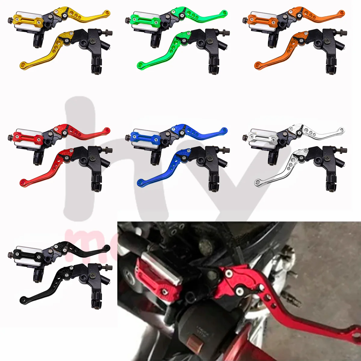 Universal Motorcycle Brake Master Cylinder 22MM Hydraulic Clutch Lever Adjustment Brake Clutch Handle for Motorbike Honda Yamaha