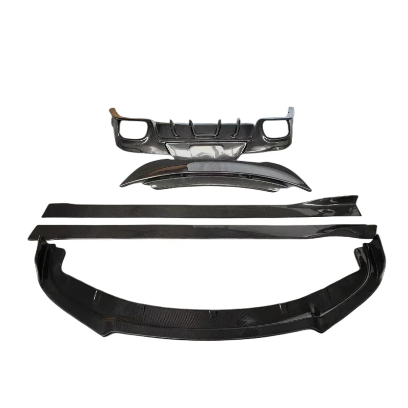 For 14-16 Porsche old Panamera 970.2 upgraded carbon fibre front lip side skirt and rear spoiler double rear wing body kit