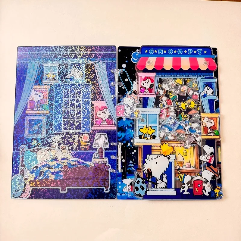 Acrylic Shaker Book A5 A7 Snoopy‌ Creative Diary Handbook Collection Notes Stationery Loose-leaf Book Friend Exclusive DIY Gift - view 6