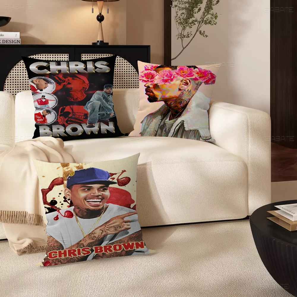 

C-ChrisB-Brown Pillowcase toon Gift Cushion Cover Bedroom Home Sofa Chair Seat Decor pillow case