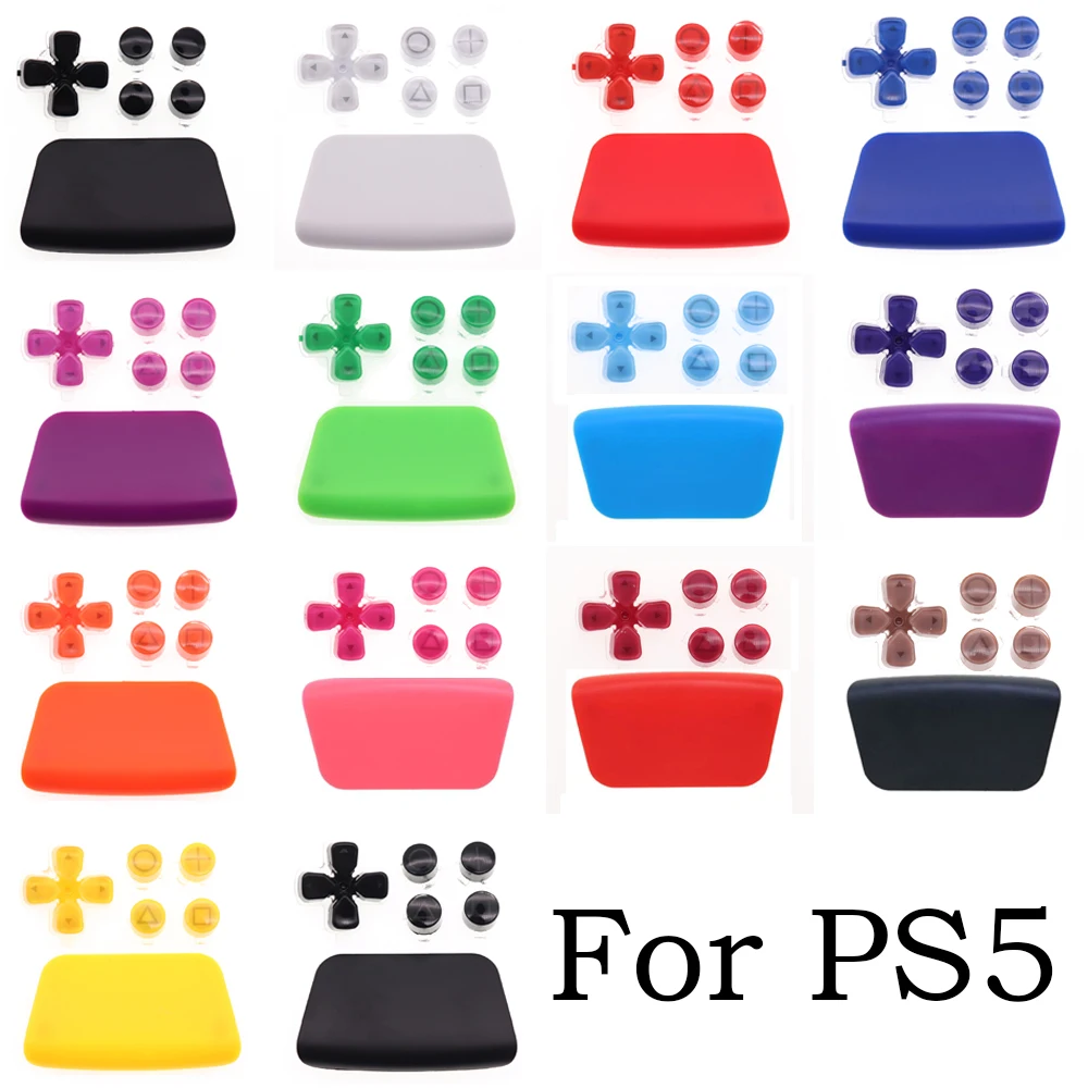 Move Action Dpad Key ABXY X Buttons Set Repair Part Replacement Touch Custom Replacement Plastic Touchpad for PS5 Controller