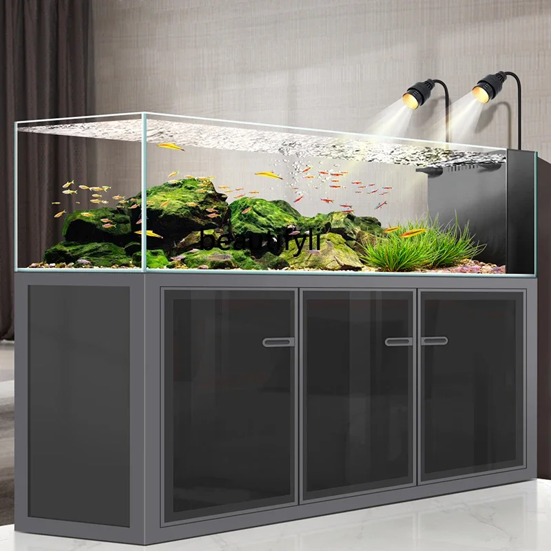 

Stream tank Ultra-white native wild mining landscaping Bottom filter Living room Lanjiluo fish tank Aquatic plant tank