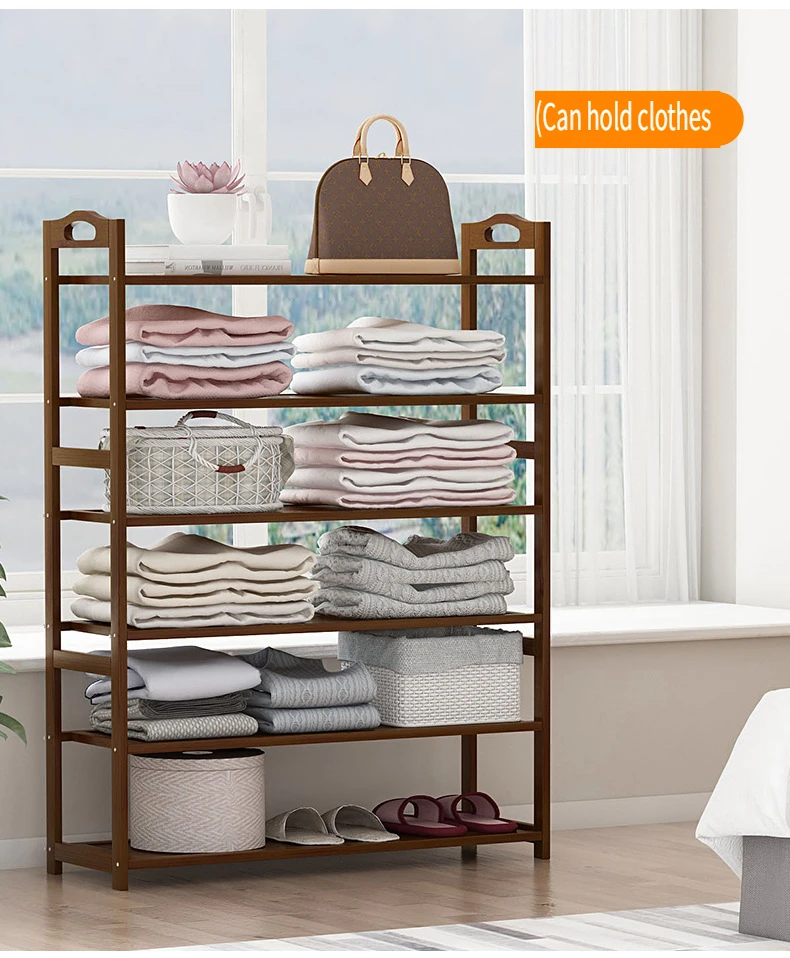 Simple Shoe Rack At The Door, Shoe Cabinet, Shoe Rack, Household Floor-standing Bedroom, Bamboo Slippers Rack