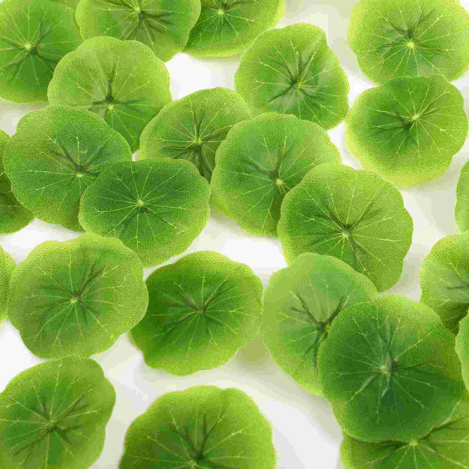 30 Pcs Floating Lily Pads Fish Tank Decorations Artificial Lotus Leaves Decorate Foliage Pond