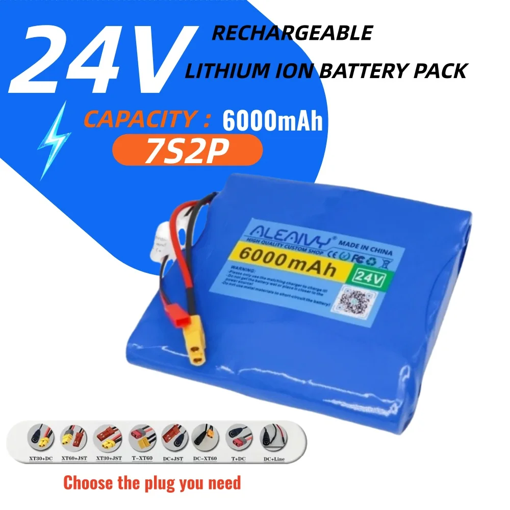 Rechargeable Battery Pack 24V 7S2P 8000mAh Scooter Battery for 25.2V/29.4V Small Electric Unicycle Scooter Toy 18650 Li-ion
