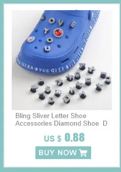 1Pcs Crown Alphabet A-Z Letters Metal 3D Shoe Charms Garden Shoes Accessories Decoration Fit Kids Girls Women Gift