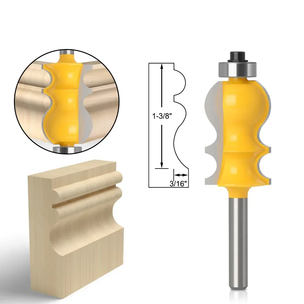 1PC 6mm 1/4 Shank Special Moulding Bit Carbide Molding Router Bit Trimming Wood Milling Cutter for Woodwork Cutter Power Tools