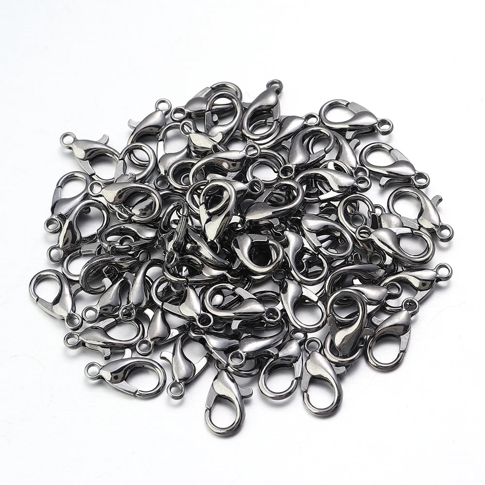 Hochwertige Karabinerverschlüsse aus Metall, vergoldet, versilbert, für Schmuckherstellung, DIY-Armbänder, Halsketten, Haken, Kettenverschluss-Zubehör – Detail 8