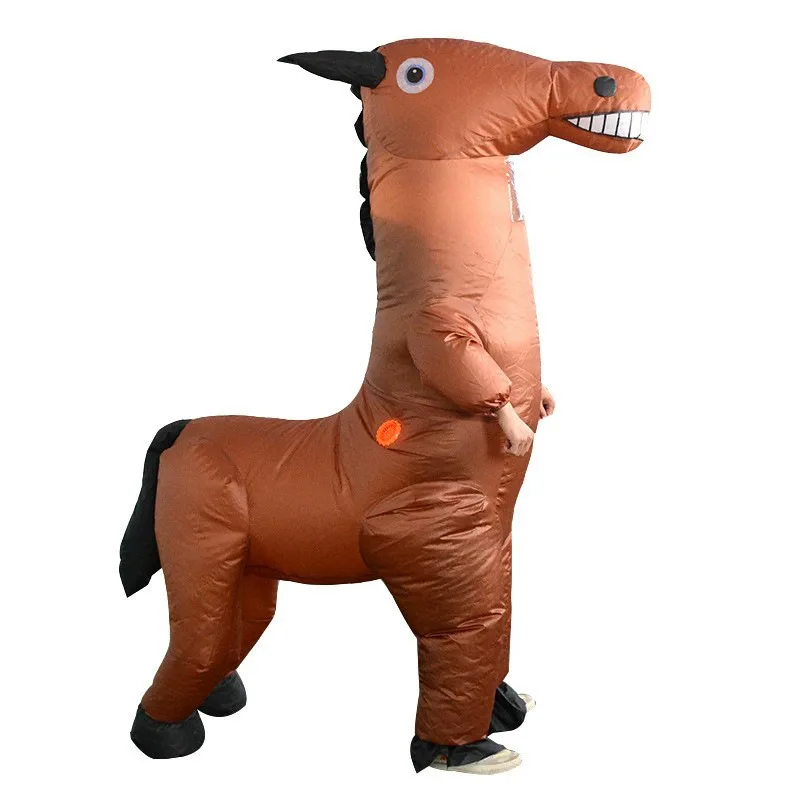 Funny Cartoon Animal Character Cosplay Active Horse Inflatable Costume Halloween Carnival Party Birthday Party Gift Props