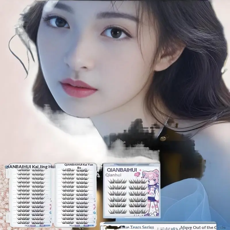 ขนตาปลอมแบบ DIY ไม่ต้องใช้กาว ขนตาปลอมธรรมชาติ ขนตาปลอมสไตล์มังงะ ขนตาปลอมนุ่ม สำหรับแต่งหน้าประจำวัน