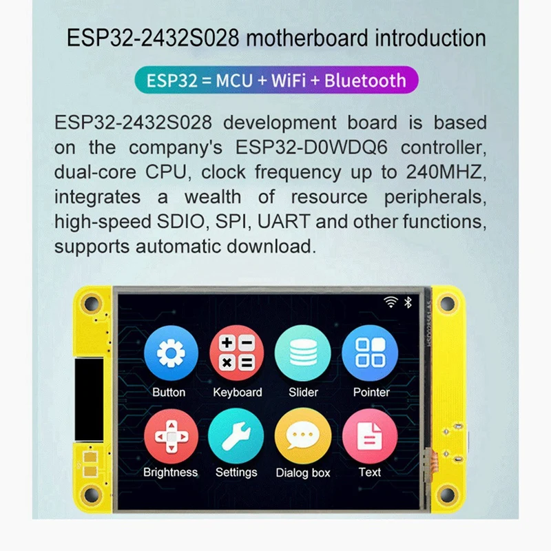 Esp32 2,8 x320 Smart Display 2,8 Zoll LCD für Arduino lvgl Wifi & Bluetooth Development Board Zoll TFT-Modul einfach zu bedienen