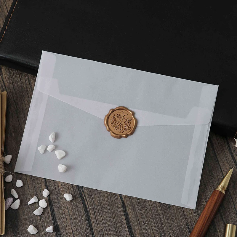 50pcs/lot Envelope Blank Translucent Wedding Invitations Postcards European Giftbox Message Card Packaging Bag Business Letters