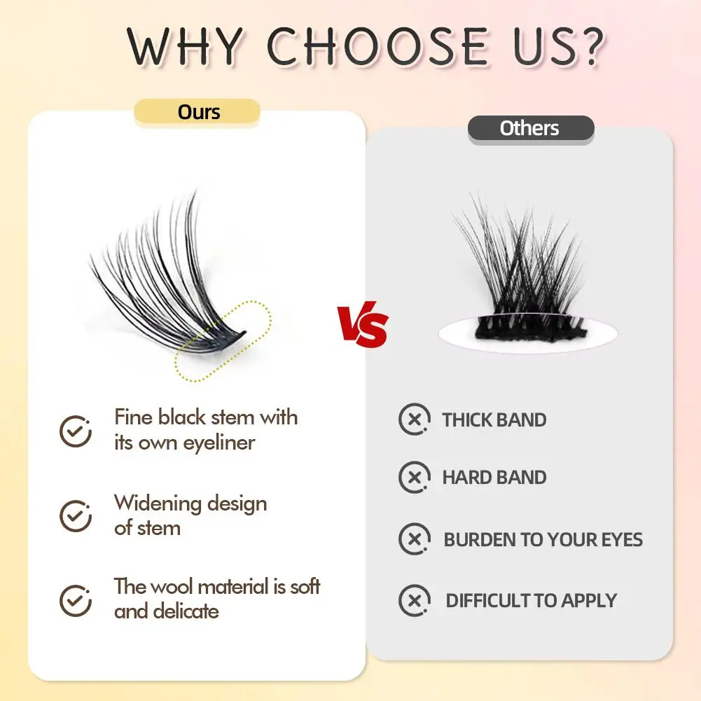 3D Fluffy False Eyelashes Single Cluster 80D Eyelashes Large-capacity Natural Extension Lash Makeup Tool