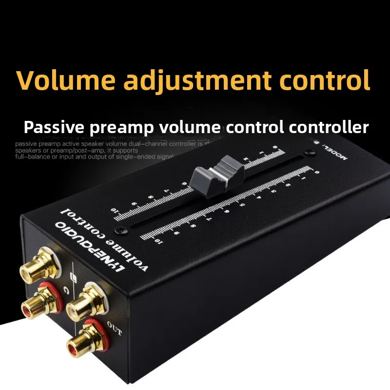 Passive Fader Preamp Active Speaker Volume Adjustment Controller No External Power Required Lossless Output RCA
