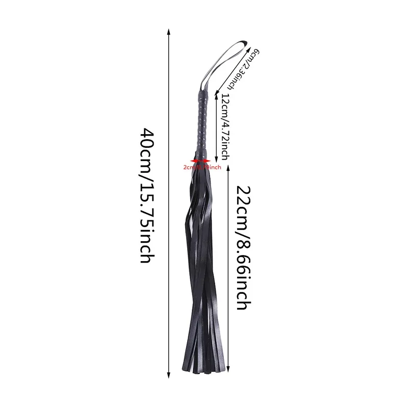 Frusta per brufoli in ecopelle Racing Riding Crop Party Flogger Queen frusta per equitazione nera