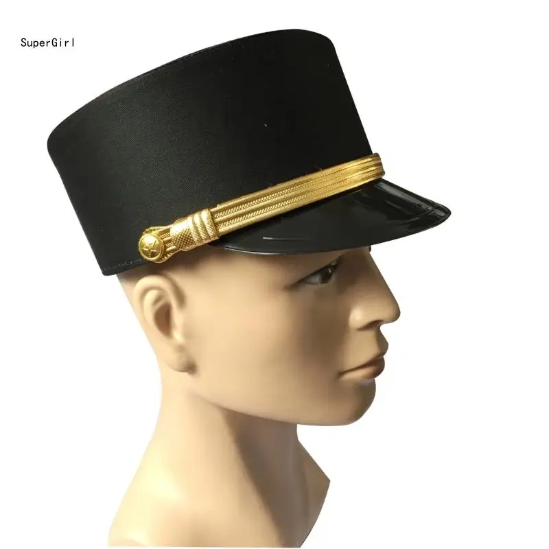 Security Guard Hat Role Play Soldier Adult Hat Show Festival Hat Performances J78E