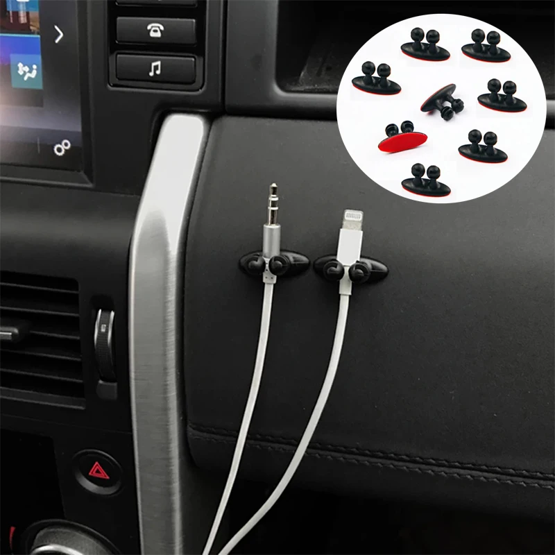 8Pcs Car Interior USB Charger Line Clasp Fixer Organizer For Volkswagen Polo 6r 9n VW Golf 7 6 5 3 Mk4 Mk7 Mk2 Gti 8 Caddy T5 T4