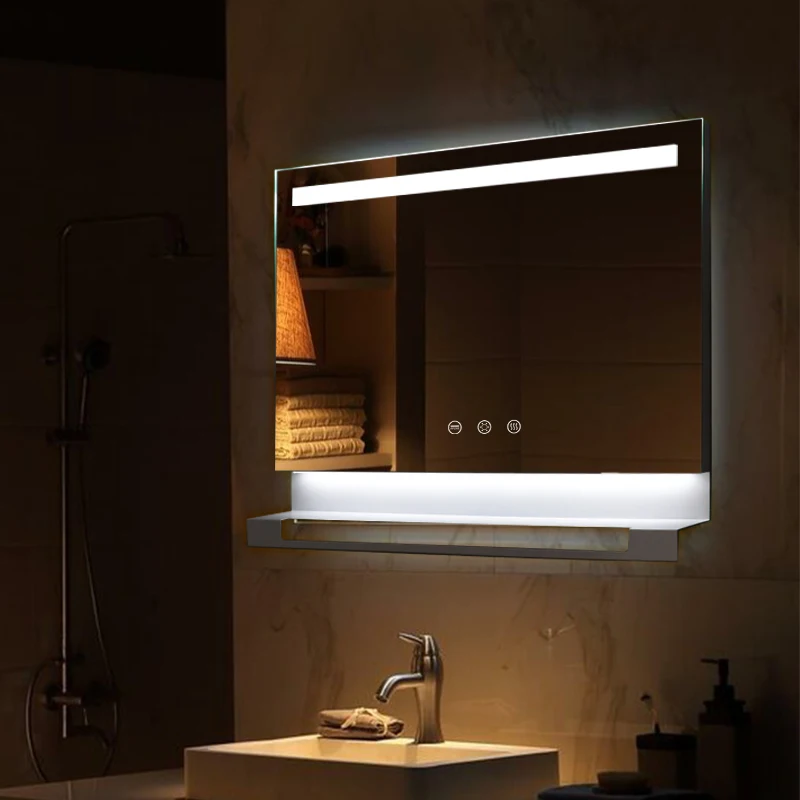 Made In China Bathroom Led Mirror Modern Design Style Touch Screen Vanity LED Light Washroom Mirror