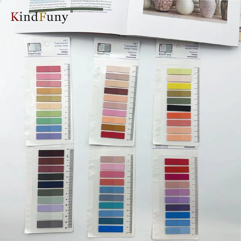 

KindFuny 1200 Sheets Transparent Index Tabs Page Markers Self Adhesive Sticky Notes Posted It Note Planner Stickers Stationery