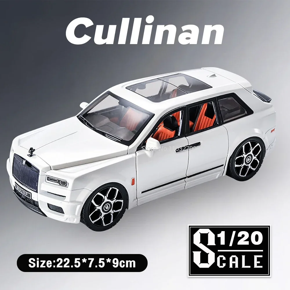 1/20 Scale Alloy Car Models Rolls-Royce Cullinan Metal Diecasts & Toy Vehicles Model Pull Back Cars For Kids Boy Gift Collection