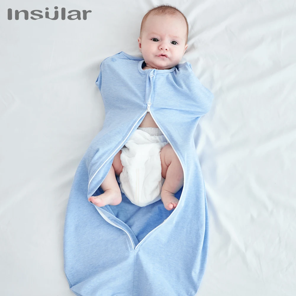 INSULAR neonato cotone Anti-shock Swaddle sacco a pelo rialzato borse Swaddle a mano neonato indumenti da notte in cotone