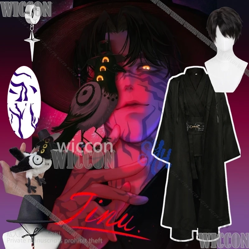 

Джину весна бой ﻿ Косплей Красивый Идол Сценическая Униформа Аниме Kpop Демон Корея Шляпа Вампир Гот Черный Костюм Хэллоуин Comic Con Наряд