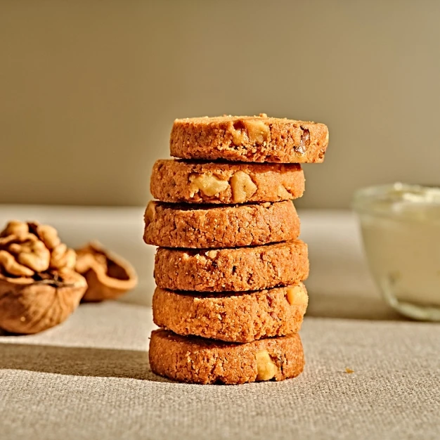 [Muffed sugar] Low sugar snack walnut cream cheese cookies 95g x 10 Tong