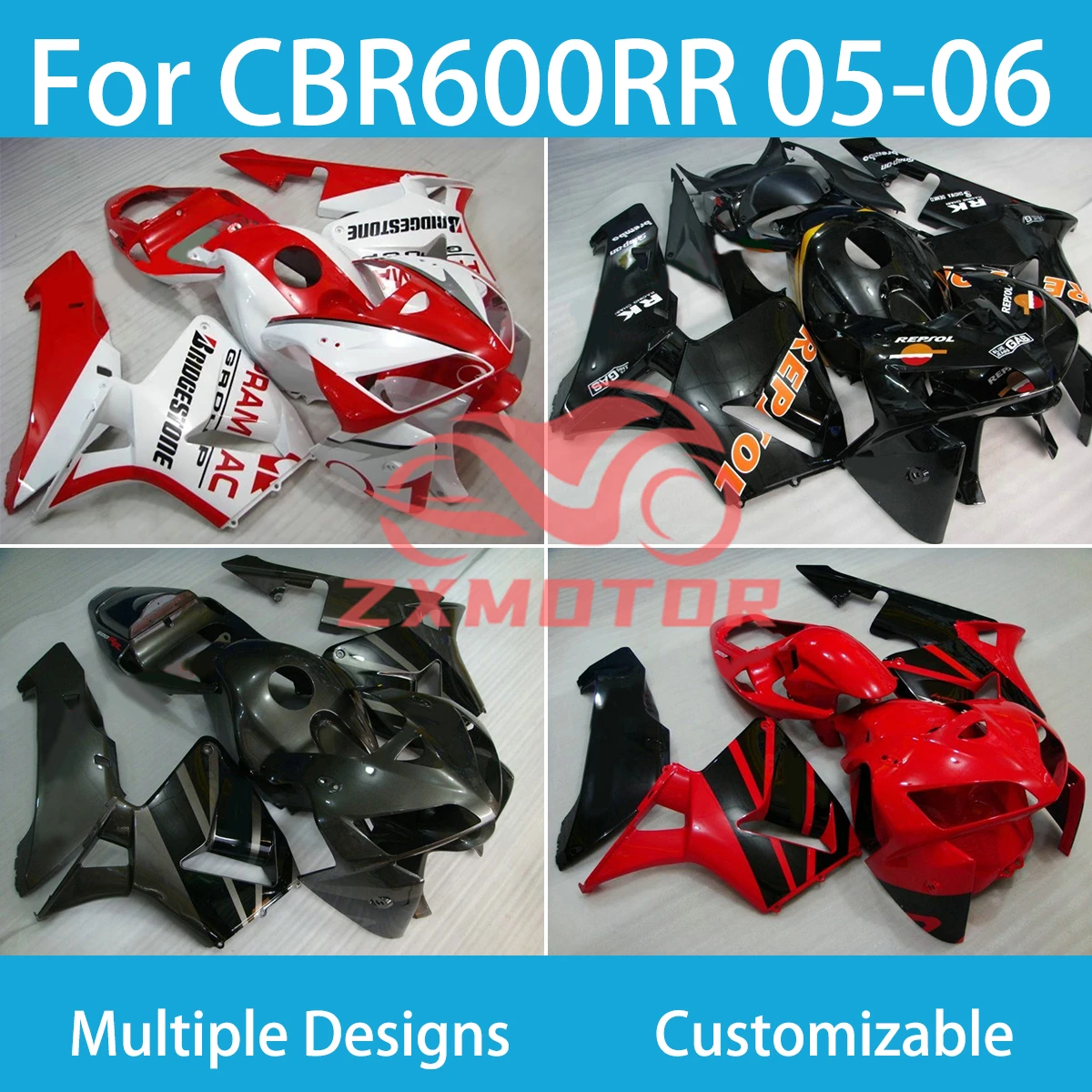 

Комплект обтекателей для Honda CBR600RR 2005 2006, высококачественные обтекатели для мотоцикла, комплект CBR 600RR 05 06