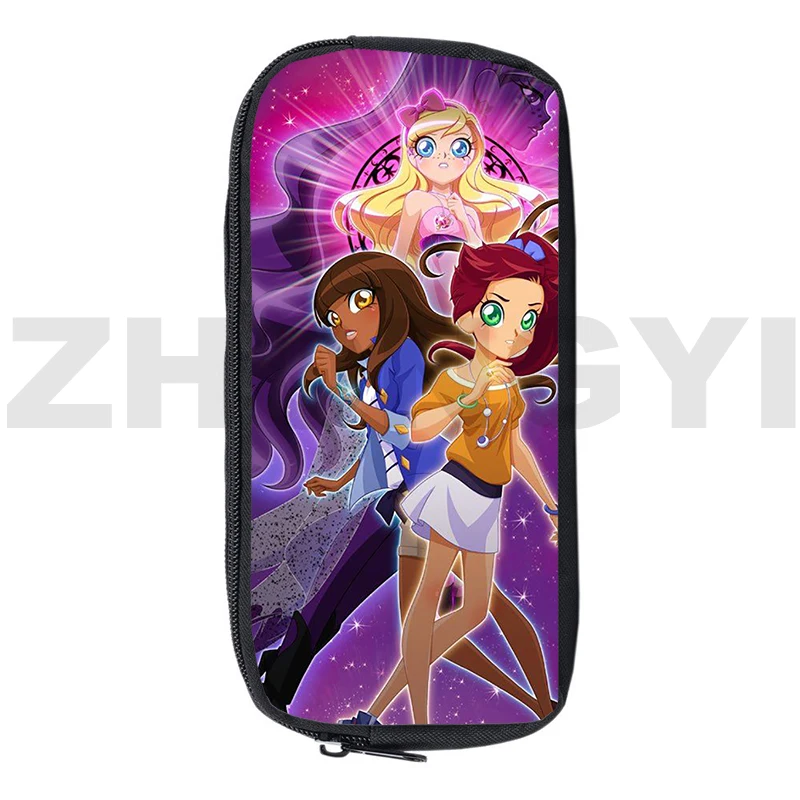 Kawaii Girls LoliRock Game School Supplies 3D Cartoon Printing LoliRockstar Pencil Case Hip Hop Music Makeup Bags Pencil Pouch