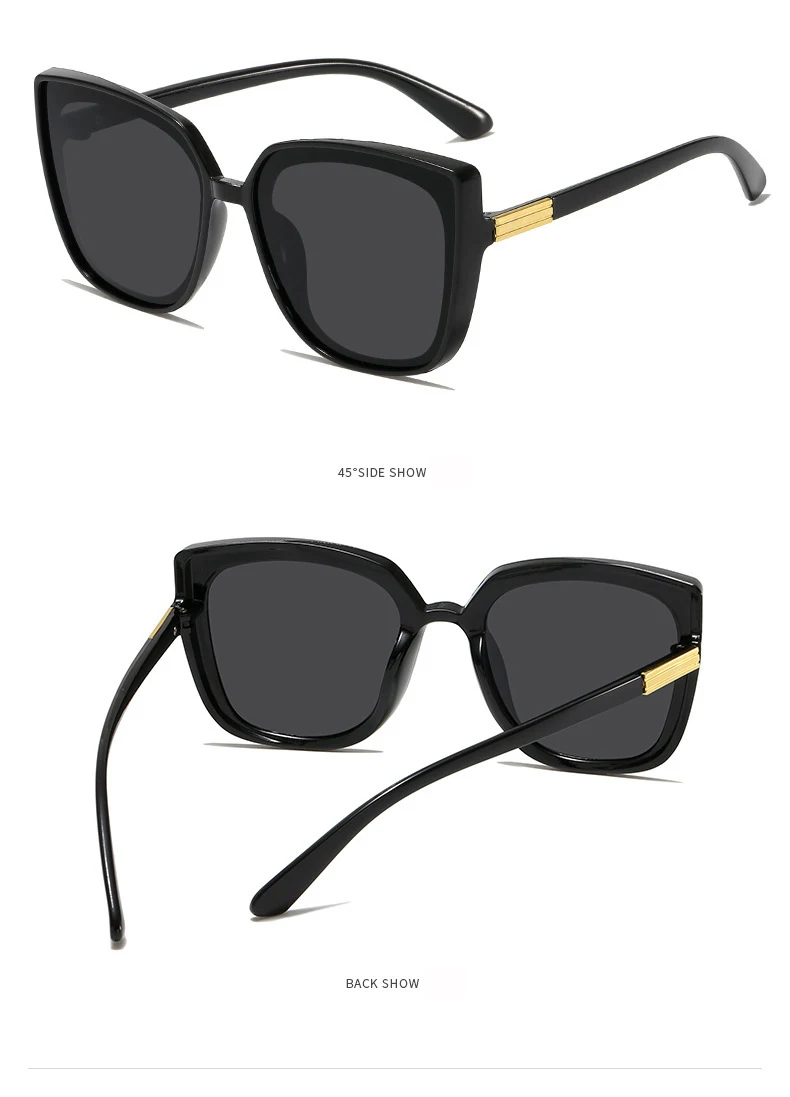 Vielseitige Hochwertige Übergroße Sonnenbrille Unisex Täglicher Arbeitsweg Sonnenschutz UV-Schutz Brille 1180 – Detail 8