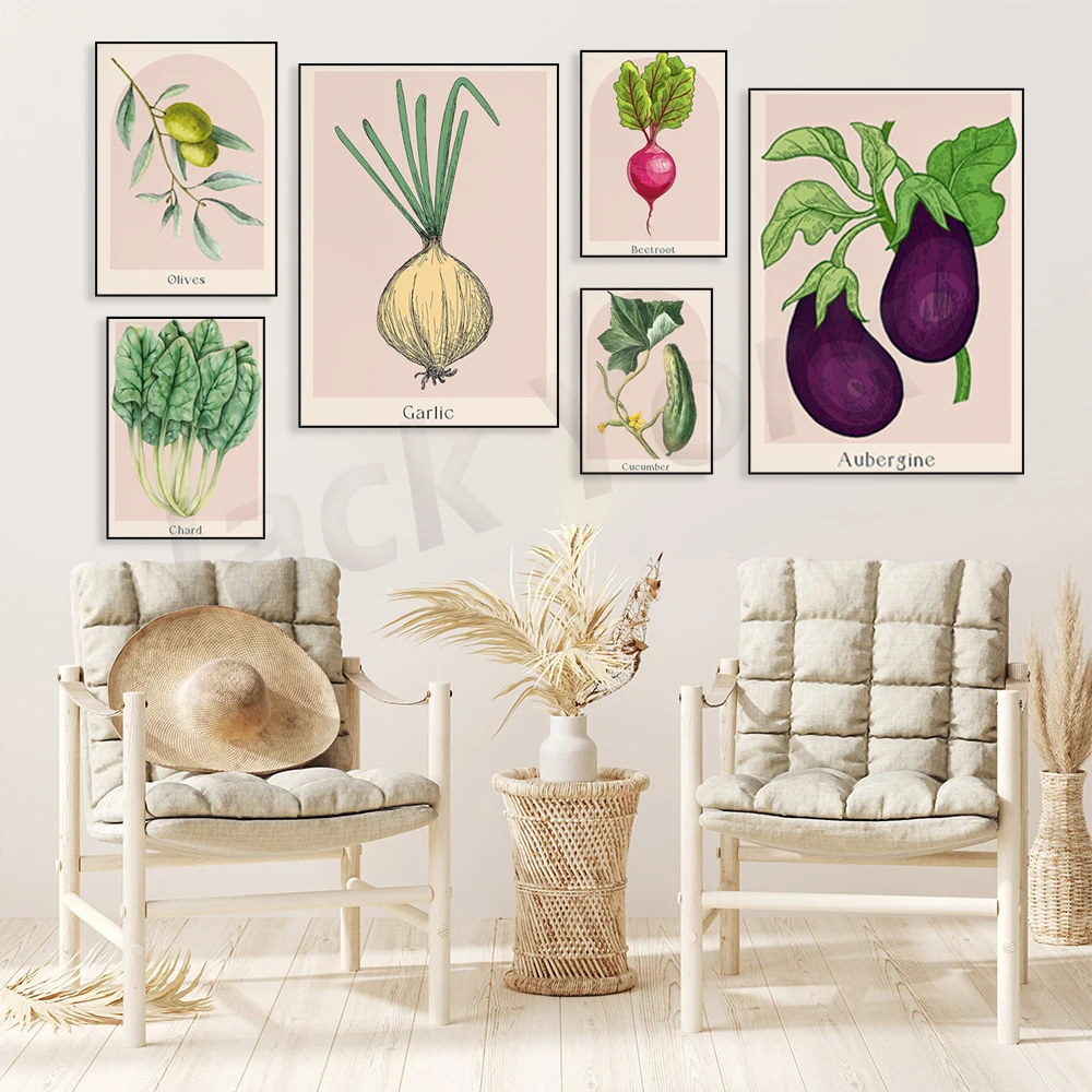 Zucchini,Cucumber,Chard ,Carrots,ubergine,Tomatoes,Olives,Pumpkin Poster, Kitchen Wall Art, Restaurant Print, Farmhouse Decor