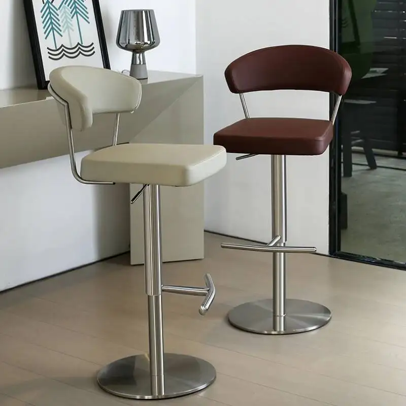 

Counter Bar Chairs Design Nordic Ergonomic Reception Kitchen Bar Chairs Swivel Stool Metal Silla Cadeira Home Furniture JY50BY