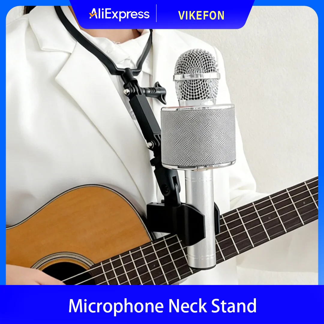 Mikrofonhalterung aus Kunststoff oder Silikon mit 4cm Klemme für Mikrofon, Handventilator, Taschenlampe