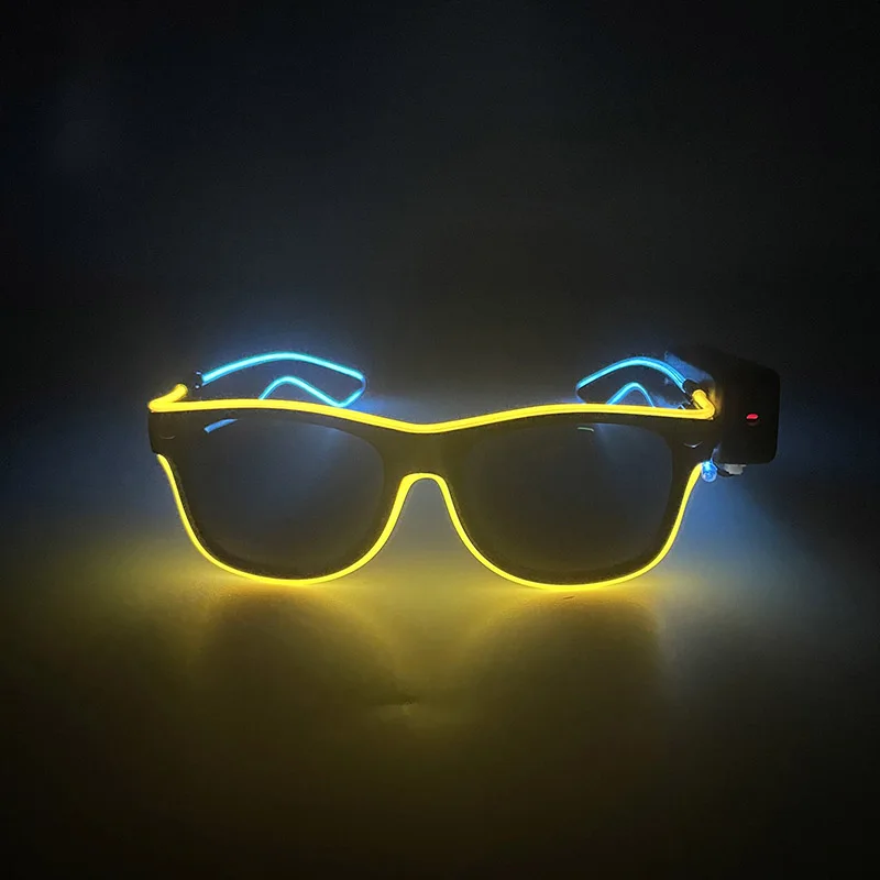

Новые беспроводные светящиеся очки, крутые светящиеся очки с разноцветной подсветкой для ночных клубов, баров, диджейских шоу, танцев, модные аксессуары.