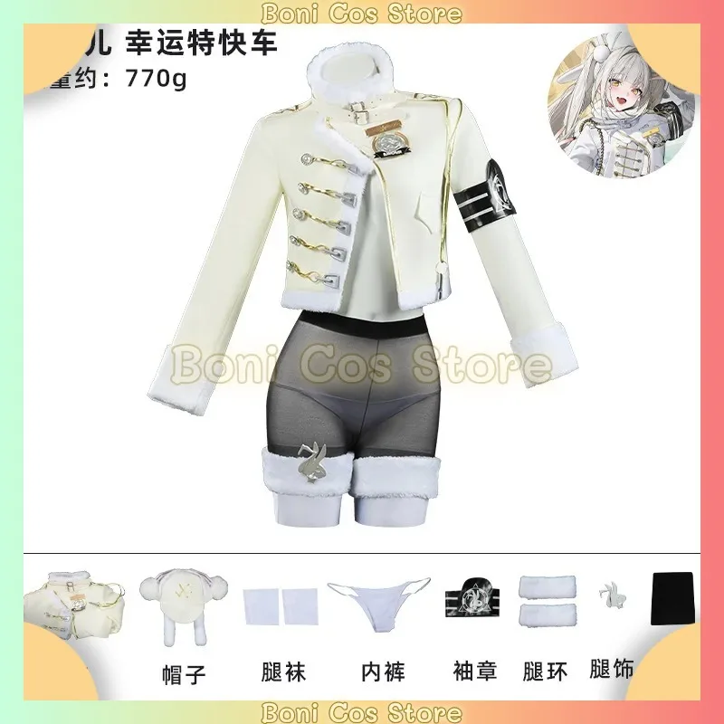 Blanc Cosplay Costume Game Cosplay Woman Sexy Uniform Coat Hat Wig Set Halloween Party Role Play Outfit For Women Party Dress Up
