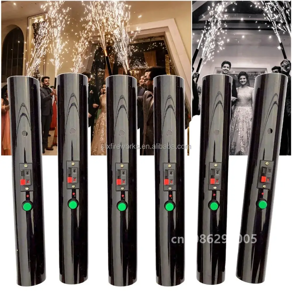 6pcs Indoor Outdoor Reusable Hand Held Cold Spark Cold Fountain Machine for Weddings Stage Festival Party Marriage Bride Party