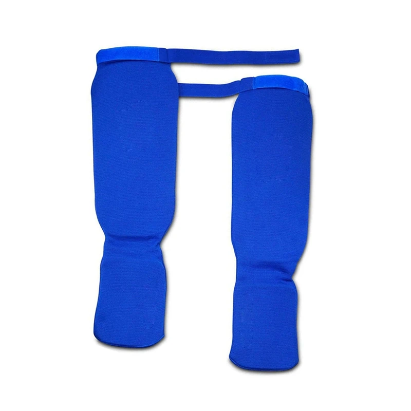 Blue Karate Protective Gear Boxing Training Shin Guards Taekwondo Sanda Fighting Shin Guards And Instep Guards