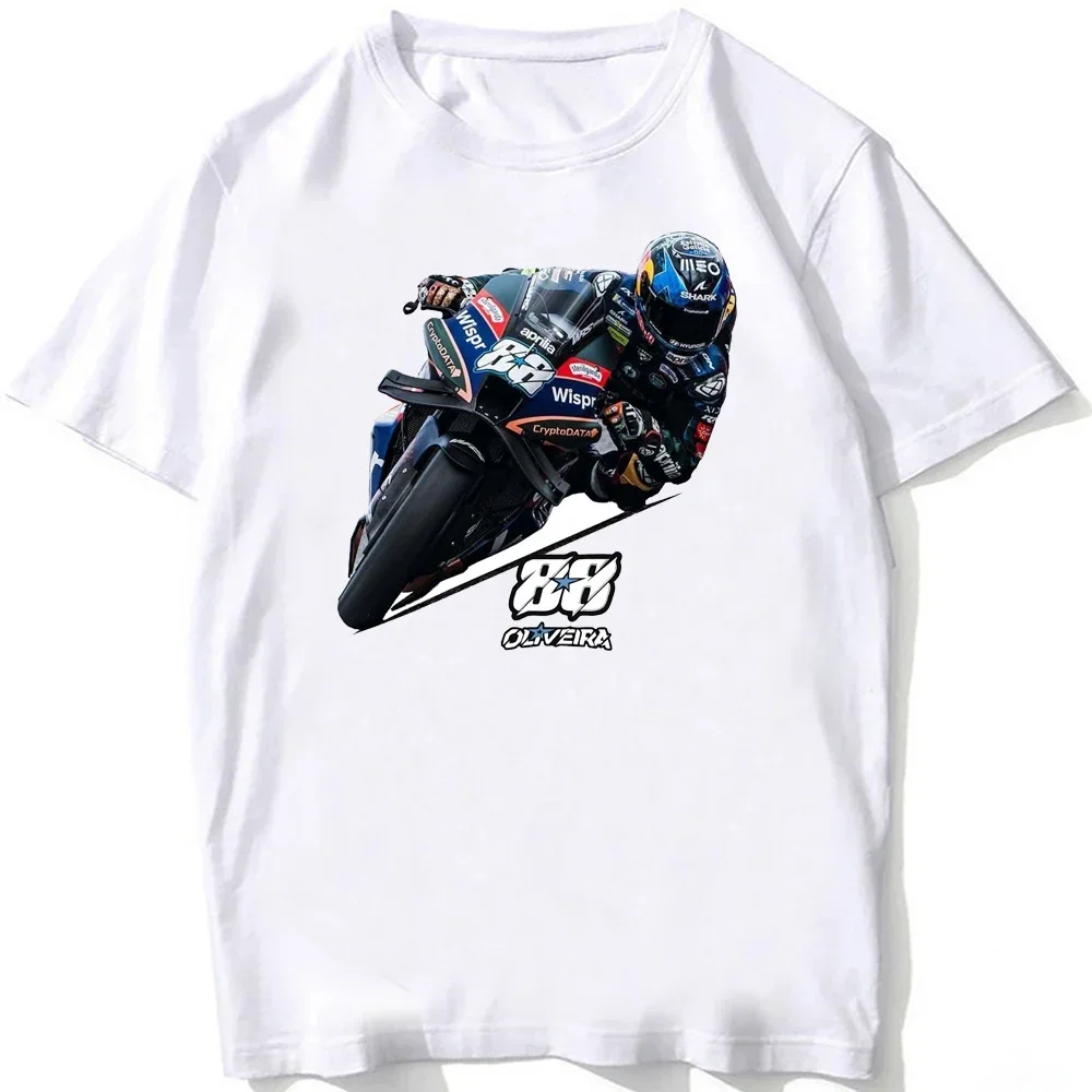 88 Miguel Oliveira GP Rider T-Shirt Men Short Sleeve Moto Sport Style Boy Casual Tees Cool Motorcycle Riding Man White Tops